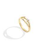 Crescent Moon Diamond Ring