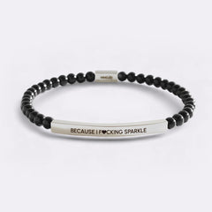 Because I F♥cking Sparkle Beaded Inspire Bracelet
