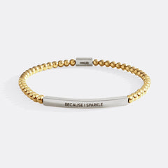 Because I Sparkle Beaded Inspire Bracelet