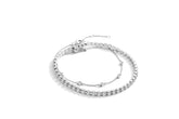 Bezel Set Bracelet and Tennis Bracelet Bundle