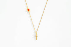 Birthstone Cross Necklace