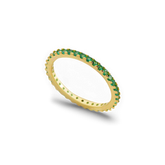 May Birthstone Eternity Stacking Ring