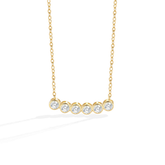 Classic Bezel-Set Diamond Necklace