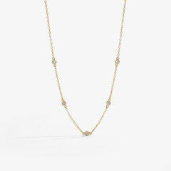 Dainty Crystal Station Necklace