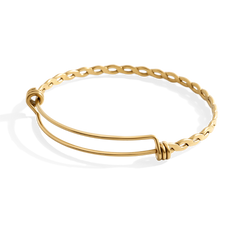 Dainty Adjustable Braided Bangle