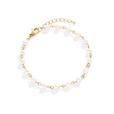 Dainty Pearl Station Bracelet