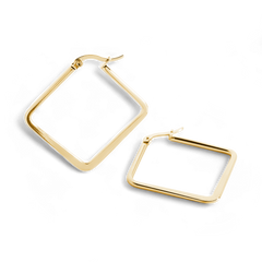 Geometric Girl Boss Hoop Earrings