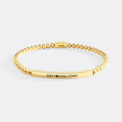 Keep F♥cking Going Beaded Inspire Bracelet
