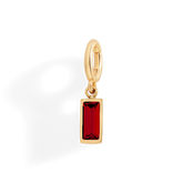 Dainty Baguette Birthstone Charm