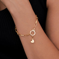 Dainty Heart Initial Charm