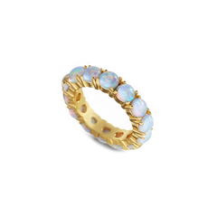 Blue Opal Eternity Ring