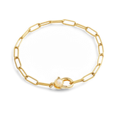 Paperclip Bracelet with Pearl Accent