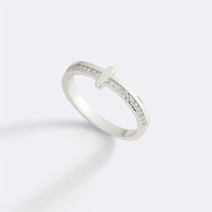 Let God Be In Control Golden Cross Ring