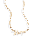 Fairy Name Necklace with Paperclip Chain