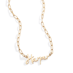 Fairy Name Necklace with Paperclip Chain