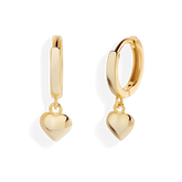 Dainty Heart Hoop Earrings