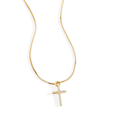 Pave Cross Necklace