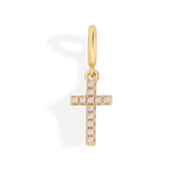 Pave Cross Charm