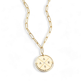 Personalized Compass Pendant Necklace