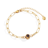 Photo Bracelet with Paperclip Chain
