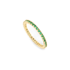 May Birthstone Eternity Stacking Ring
