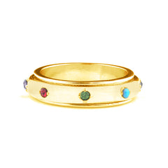 Gemstone Station Fidget Ring