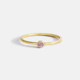 Minimalist Bezel-Set October Birthstone Stacking Band