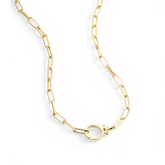 Mint Paperclip Necklace