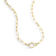 Mint Paperclip Necklace