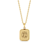 Monogram Portrait Pendant Necklace