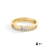 Morse Code and Micro Pave Eternity Ring Stacking Set