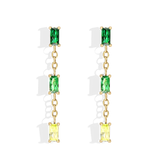 Ombre Baguette Dangle Earrings