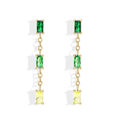 Ombre Baguette Dangle Earrings