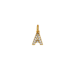 Dainty Pave Initial Charm