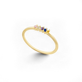 Personalized Dainty Birthstones Ring