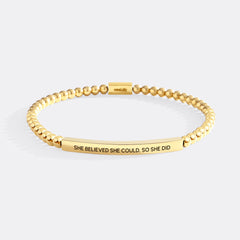 She Believed She Could, So She Did Beaded Inspire Bracelet