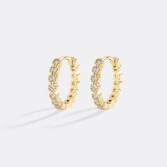 Shimmer Huggie Hoop Earrings