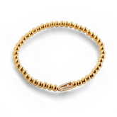 Stretch Diamond Initial Beaded Bracelet