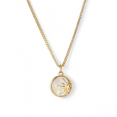 Enamel Sun Pendant Necklace