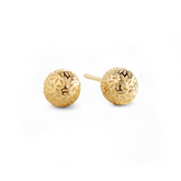Textured Gold Ball Studs