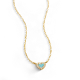 Tiny Turquoise Heart Choker