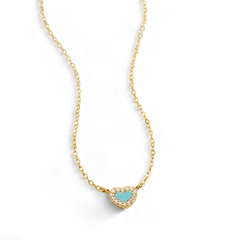 Tiny Turquoise Heart Choker