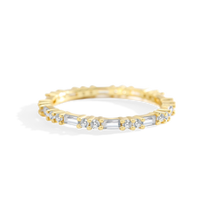 White Sapphire Stacking Ring