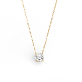 Dainty Solitaire Pendant Necklace
