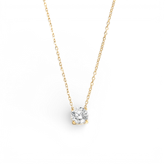 Dainty Solitaire Pendant Necklace