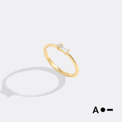 Dainty Personalized Morse Code Ring