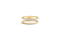 Double Band Pave Ring