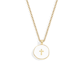Minimalist Enamel Cross Pendant