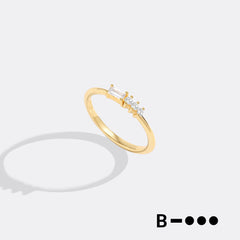 Dainty Personalized Morse Code Ring