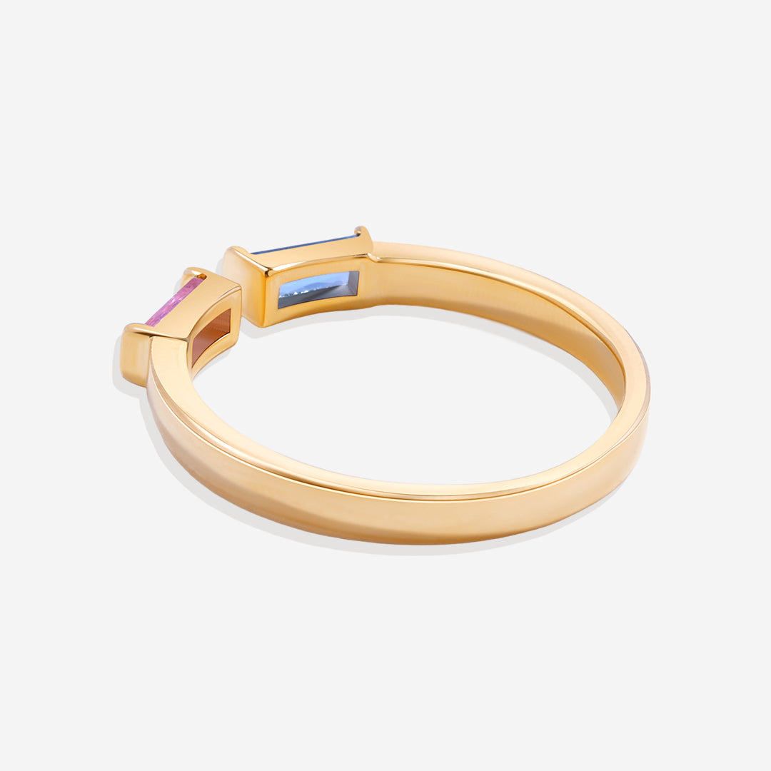 Adjustable Double Birthstone Ring